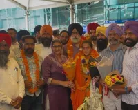 ਏਸ਼ਿਆਈ ਖੇਡਾਂ ਵਿੱਚ ਸੋਨ ਤਗਮਾ ਜਿੱਤ ਕੇ ਪਰਤੀ ਹਾਕੀ ਖਿਡਾਰਨ ਬਲਜੀਤ ਕੌਰ ਦਾ ਸ਼ਾਨਦਾਰ ਸਵਾਗਤ