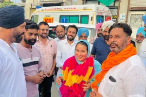 ਵਿਧਾਇਕ ਨਰਿੰਦਰ ਕੌਰ ਭਰਾਜ ਨੇ ਚੰਨੋ ਵਿਖੇ ਨਵੀਂ 108 ਐਂਬੂਲੈਂਸ ਨੂੰ ਹਰੀ ਝੰਡੀ ਦਿਖਾ ਕੇ ਕੀਤਾ ਰਵਾਨਾ