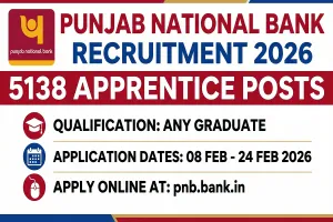 PNB ਭਰਤੀ 2026: ਪੰਜਾਬ ਨੈਸ਼ਨਲ ਬੈਂਕ 'ਚ 5138 ਅਸਾਮੀਆਂ ਲਈ ਬੰਪਰ ਭਰਤੀ; ਗ੍ਰੈਜੂਏਟ ਪਾਸ ਤੁਰੰਤ ਕਰਨ ਅਪਲਾਈ