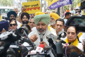 ਮੁੱਖ ਮੰਤਰੀ ਭਗਵੰਤ ਸਿੰਘ ਮਾਨ  ਦੀ ਫਰਜ਼ੀ ਵੀਡੀਓ  ਖ਼ਿਲਾਫ਼ ਆਪ ਨੇ ਸੂਬਾ ਪੱਧਰੀ ਪ੍ਰਦਰਸ਼ਨ ਕੀਤਾ