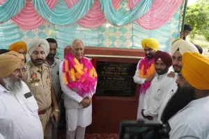 ਜਲ ਸਰੋਤ ਮੰਤਰੀ ਬਰਿੰਦਰ ਕੁਮਾਰ ਗੋਇਲ ਵਲੋਂ ਪਿੰਡ ਸੰਧੂ ਕਲਾਂ ਅਤੇ ਭਗਤਪੁਰਾ ਵਿਚ 82 ਕਰੋੜ ਦੀ ਲਾਗਤ ਵਾਲੇ ਨਹਿਰੀ ਪ੍ਰਾਜੈਕਟਾਂ ਦਾ ਉਦਘਾਟਨ