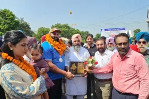 ਏਸ਼ੀਅਨ ਗੇਮਜ਼ ’ਚ ਲਗਾਤਾਰ ਤੀਜਾ ਤਗ਼ਮਾ ਜਿੱਤ ਕੇ ਪਟਿਆਲਾ ਪਰਤੇ ਉਲੰਪੀਅਨ ਤੇਜਿੰਦਰਪਾਲ ਸਿੰਘ ਤੂਰ ਦਾ ਭਰਵਾਂ ਸਵਾਗਤ