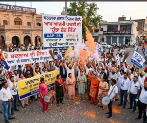 ਨਗਰ ਨਿਗਮ ਬਰਨਾਲਾ ਦੇ ਆਏ ਨਤੀਜਿਆਂ 'ਚੋਂ ਆਮ ਆਦਮੀ ਪਾਰਟੀ ਦੀ ਹੂੰਝਾ ਫੇਰ ਜਿੱਤ