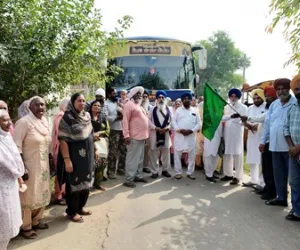 ਕੈਬਨਿਟ ਮੰਤਰੀ ਹਰਭਜਨ ਸਿੰਘ ਈ.ਟੀ.ਓ. ਵੱਲੋਂ ਪਿੰਡ ਤਲਵੰਡੀ ਡੋਗਰਾਂ ਤੋਂ ਮੁੱਖ ਮੰਤਰੀ ਤੀਰਥ ਯਾਤਰਾ ਦੀ ਬੱਸ ਨੂੰ ਹਰੀ ਝੰਡੀ ਦਿਖਾ ਕੇ ਰਵਾਨਾ   