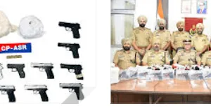 ਅੰਮ੍ਰਿਤਸਰ ਵਿੱਚ ਨਸ਼ੀਲੇ ਪਦਾਰਥ ਅਤੇ ਹਥਿਆਰ ਤਸਕਰੀ ਕਰਨ ਵਾਲੇ ਨੈੱਟਵਰਕਾਂ ਨਾਲ ਜੁੜੇ ਪੰਜ ਵਿਅਕਤੀ 13 ਪਿਸਤੌਲਾਂ ਅਤੇ 3.2 ਕਿਲੋ ਹੈਰੋਇਨ ਸਮੇਤ ਕਾਬੂ