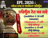 IPL 2026 ਪਲੇਅ-ਆਫ ਦੇ ਸ਼ਡਿਊਲ ਦਾ ਐਲਾਨ: ਬੈਂਗਲੁਰੂ ਤੋਂ ਖੁੱਸਿਆ ਫਾਈਨਲ, ਹੁਣ ਅਹਿਮਦਾਬਾਦ 'ਚ ਹੋਵੇਗਾ ਖਿਤਾਬੀ ਮੁਕਾਬਲਾ