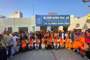 ਮੁੱਖ ਮੰਤਰੀ ਦੇ ਓ.ਐਸ.ਡੀ. ਸੁਖਵੀਰ ਸਿੰਘ, ਚੇਅਰਮੈਨ ਦਲਵੀਰ ਸਿੰਘ ਢਿੱਲੋਂ ਤੇ ਰਾਜਵੰਤ ਸਿੰਘ ਘੁੱਲੀ ਨੇ ਧੂਰੀ ਹਲਕੇ ਦੇ ਜੇਤੂ ਉਮੀਦਵਾਰਾਂ ਦਾ ਕੀਤਾ ਸਨਮਾਨ