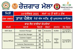 ਔਰਤਾਂ ਲਈ ਸਿਹਤ ਤੇ ਰੋਜ਼ਗਾਰ ਕੈਂਪ 19 ਦਸੰਬਰ ਨੂੰ: ਰੋਜ਼ਗਾਰ ਅਫ਼ਸਰ