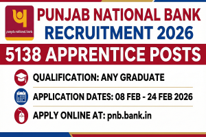 PNB ਭਰਤੀ 2026: ਪੰਜਾਬ ਨੈਸ਼ਨਲ ਬੈਂਕ 'ਚ 5138 ਅਸਾਮੀਆਂ ਲਈ ਬੰਪਰ ਭਰਤੀ; ਗ੍ਰੈਜੂਏਟ ਪਾਸ ਤੁਰੰਤ ਕਰਨ ਅਪਲਾਈ