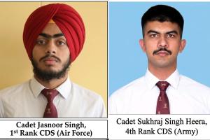 ਪੰਜਾਬ ਦਾ ਮਾਣ: ਮਹਾਰਾਜਾ ਰਣਜੀਤ ਸਿੰਘ ਪ੍ਰੈਪਰੇਟਰੀ ਇੰਸਟੀਚਿਊਟ ਦੇ ਕੈਡਿਟ ਜਸਨੂਰ ਸਿੰਘ  ਸੀ.ਡੀ.ਐਸ. ਮੈਰਿਟ ਸੂਚੀ ਵਿੱਚ ਪੂਰੇ ਭਾਰਤ ‘ਚੋਂ ਅੱਵਲ