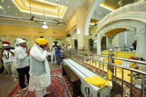 ਸ਼ੁਕਰਾਨਾ ਯਾਤਰਾ ਦੌਰਾਨ ਮੁੱਖ ਮੰਤਰੀ ਭਗਵੰਤ ਸਿੰਘ ਮਾਨ ਨੇ ਗੁਰਦੁਆਰਾ ਮਸਤੂਆਣਾ ਸਾਹਿਬ ਵਿਖੇ ਮੱਥਾ ਟੇਕਿਆ