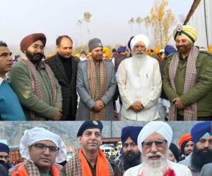 ਨੌਵੇਂ ਪਾਤਸ਼ਾਹ ਦੇ 350ਵੇਂ ਸ਼ਹੀਦੀ ਦਿਹਾੜੇ ਸਬੰਧੀ ਸ੍ਰੀਨਗਰ ਤੋਂ ਅਰੰਭ ਹੋਏ ਨਗਰ ਕੀਰਤਨ ਦਾ ਸੰਗਤ ਅਤੇ ਮੁਕਾਮੀ ਜ਼ਿਲ੍ਹਾ ਪ੍ਰਸ਼ਾਸਨ ਵਲੋਂ ਥਾਂ-ਥਾਂ ਸਵਾਗਤ