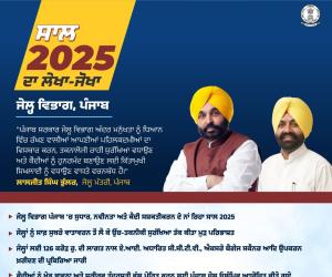 ਜੇਲ੍ਹ ਵਿਭਾਗ ਪੰਜਾਬ ‘ਚ ਸੁਧਾਰ, ਨਵੀਨਤਾ ਅਤੇ ਕੈਦੀ ਸਸ਼ਕਤੀਕਰਨ ਦੇ ਨਾਂ ਰਿਹਾ ਸਾਲ 2025: ਲਾਲਜੀਤ ਸਿੰਘ ਭੁੱਲਰ