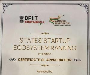 ਭਾਰਤ ਸਰਕਾਰ ਵੱਲੋਂ ਜਾਰੀ ਸੂਬਿਆਂ ਦੀ ਸਟਾਰਟਅੱਪ ਈਕੋਸਿਸਟਮ ਰੈਂਕਿੰਗ ਵਿੱਚ ਪੰਜਾਬ ਫਿਰ ਤੋਂ ਮੋਹਰੀ : ਸੰਜੀਵ ਅਰੋੜਾ
