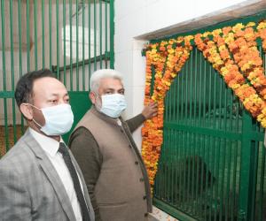 ਜੰਗਲਾਤ ਮੰਤਰੀ ਲਾਲ ਚੰਦ ਕਟਾਰੂਚੱਕ ਨੇ ਛੱਤਬੀੜ ਚਿੜੀਆਘਰ ਵਿੱਚ ਬਾਘ ਦੇ ਤਿੰਨ ਮਾਦਾ ਬੱਚਿਆਂ ਦਾ ਨਾਮ ਗਰਿਮਾ, ਗੁੰਜਨ ਤੇ ਗਜ਼ਲ ਰੱਖਿਆ